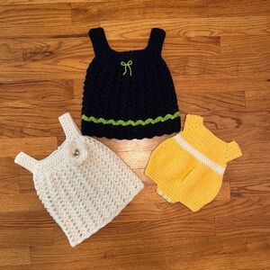 Handmade Crochet Baby Dresses